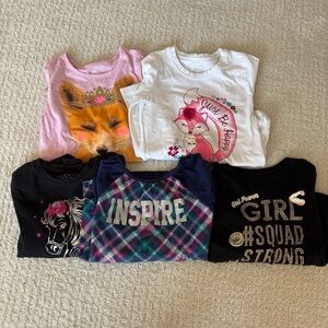 5 Girls long sleeve shirts size 6